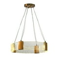 thumbnail image 2 of A&B Home Glass Halo Chandelier with Metal Accents - 28" - Clear, Bronze Finish, 2 of 4