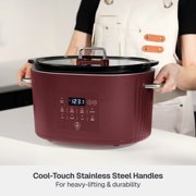 Thyme & Table 6QT Programmable Slow Cooker, Cabernet Red