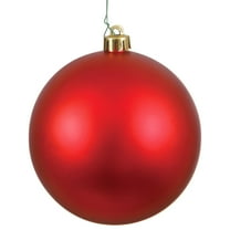 Vickerman 4" Red Matte Ball Ornament, 6 per Bag