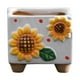 thumbnail image 1 of Maceta de cerámica con forma de girasol, creativa, ideal como regalo, maceta decorativa para Blanco, 1 of 9