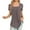 1-Brown, variant on Womens Plus Size Clearance Tops Casual Round-Neck Short Sleeve Loose T-Shirt Blouse Tops