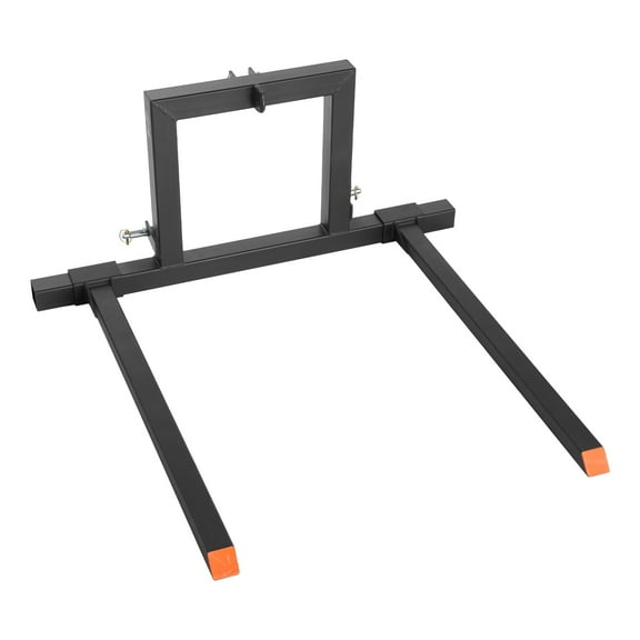 VEVOR 3 Point Hitch Pallet Forks, 1500 lbs Clamp on Pallet Forks, 50-Inch Total Length Heavy-Duty Tractor Fork with 28.9-46 Inch Adjustable Fork Width, Quick Hitch Attachments for Category 1 Tractors