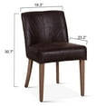 thumbnail image 4 of World Interiors Avery 19.5" Leather Side Chairs in Dark Brown (Set of 2), 4 of 4