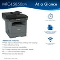 thumbnail image 3 of Brother MFC-L5850DW - Multifunction printer - B/W - laser - Legal (8.5 in x 14 in) (original) - A4/Legal (media) - up to 42 ppm (copying) - up to 42 ppm (printing) - 300 sheets - 33.6 Kbps - USB 2.0, LAN, Wi-Fi(n), 3 of 8