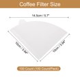 thumbnail image 2 of 100 Count Size V01 Disposable Paper Percolator Coffee Filters Natural Unbleached Wood Fiber,White, 2 of 6