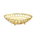 thumbnail image 2 of Classic Touch GBB1012 Oval Gold Looped Bread Basket, 2 of 2