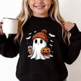 thumbnail image 2 of OGLCCG Halloween Sweatshirt for Girl Ghost Pumpkin Prints Cute Crewneck Long Sleeve Tops Festival Pullover Tops,Size 11, 2 of 6