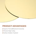 thumbnail image 3 of Uxcell 5 Pcs Round Brass Plate, 100mm (3.94") Dia Brass Copper Sheets, 0.8mm H62 Brass Copper Plates for Crafts, DIY, Electrical Repairs, Industrial Use, 3 of 6