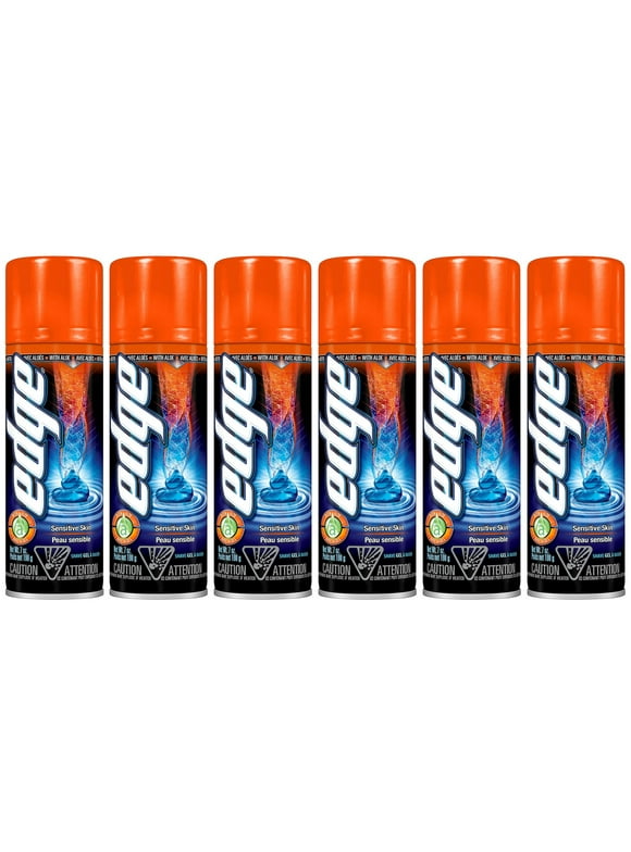Edge Advanced Shaving Gel, Sensitive Skin With Aloe - 7 Oz, 6 Pack