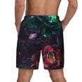 thumbnail image 2 of Haiem Red And Green Carnation Mens Swim Trunks with Compression Liner 2 in 1 Swimming Shorts Stretch Swimwear Quick Dry,Board Shorts-XX-Large, 2 of 9