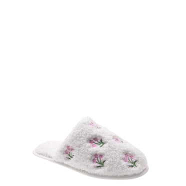 Wonder Nation Little & Big Girls Scuff Flower Slippers