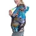 thumbnail image 2 of Wukai Sea Turtle Swims Print Womens Hoodies Fleece Sweatshirts Long Sleeve Sweaters Pullover Fall Outfits Winter Clothes-XX-Large, 2 of 7