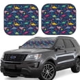thumbnail image 1 of Balery Dinosaur Flowers Parasol para parabrisas de coche de 2 piezas | Parasol plegable para parabrisas delantero de coche para la mayoría de sedanes-Small, 1 of 6