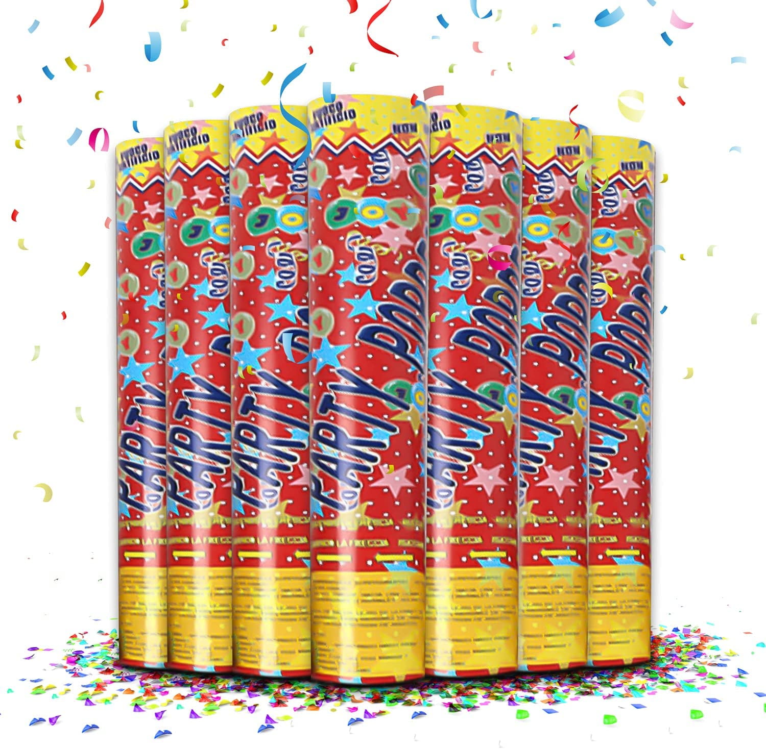 Toysery 12 Packs Party Poppers, Perfect Party Popper for New Year's Eve, Baby Shower, Non-Toxic Party Streamers for Indoor and Outdoor Use (Red) - Walmart.com