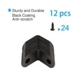 thumbnail image 4 of Soporte de ángulo de metal negro Uxcell 0.47''x0.47'' en forma de L con tornillos, 12 piezas, 4 of 7