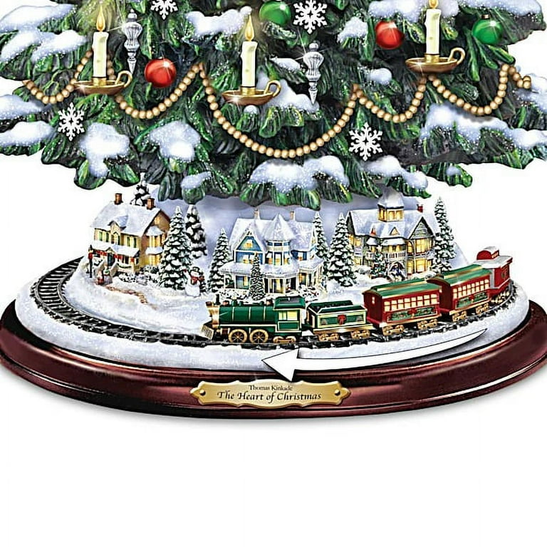 Bradford Thomas Kinkade Candlelit Tabletop Tree Lights & Music