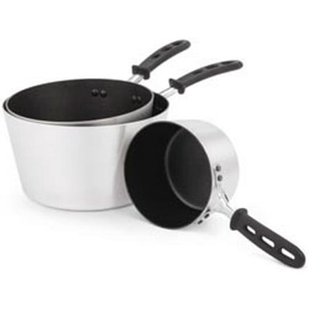 

Vollrath 69307 Wear-Ever Tapered Sauce Pan with SteelCoat x3 Non-Stick Interior and TriVent Silicone Handle 7 Qt.