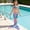Sky Blue, variant on Girls Swimsuit Size 7-8Y Style Halter Swimsuit Top and Tail Style Bottom 2 Piece Toddler Bathing Suit Girl