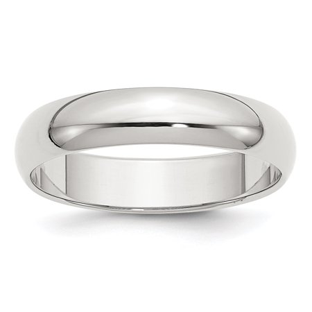 Sterling Silver 5mm Half-Round Band - Walmart.com - Walmart.com