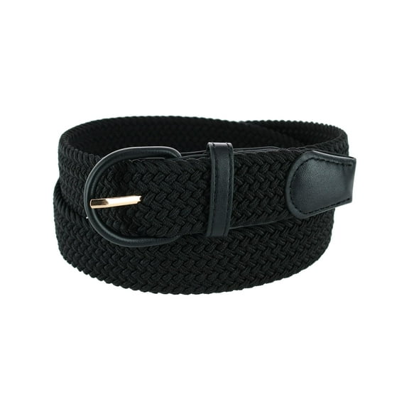 CTM Elastic Braided Belt with Covered Buckle (Men Big & Tall)