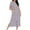 Purple, variant on Dasayo Night Gowns for Women Zip up Long Fall Sleep Dresses Side Split Striped Sleepwear Gowns for Women Sleepwear L