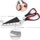 thumbnail image 2 of ¡Liquidación! Cuchillo multiusos Lssam, cortador de cajas, de grado alimenticio, afilado, de acero inoxidable y mango suave, tijeras de cocina multifuncionales de 27 cm, color negro/rojo., 2 of 6