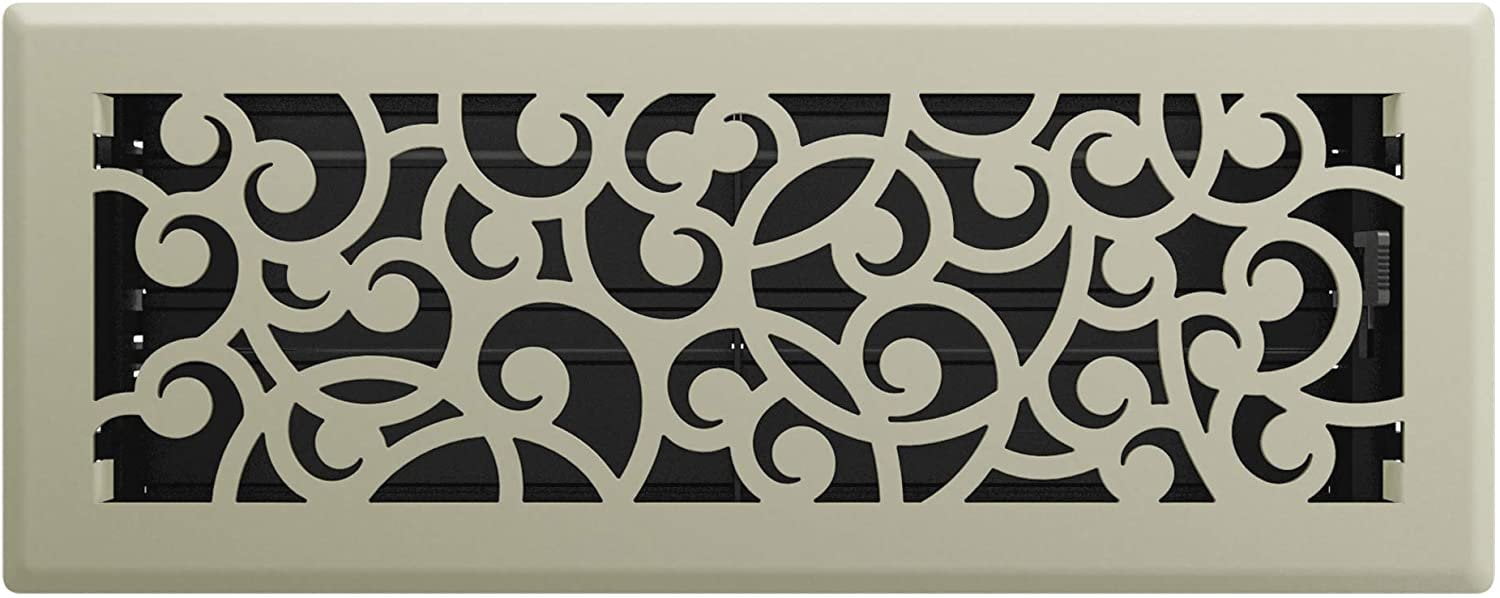 Imperial RG3455 Wonderland Decorative Floor Register, 4 x 12-Inch, Satin Nickel, 5 Count