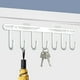 thumbnail image 4 of Ganchos detrás de la puerta, perchero para baño, puerta de entrada, sin perforaciones, perchero de hierro grueso para colgar en la pared, perchero de hierro para almacenamiento, 4 of 6