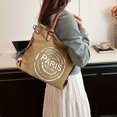 thumbnail image 3 of Vintage Chic Canvas Tote Handbag Organizer - Spacious, Adjustable Shoulder Strap, Zipper Closure, Perfect for Gym, Work, Travel, University, and Daily Life Essentials, 3 of 6