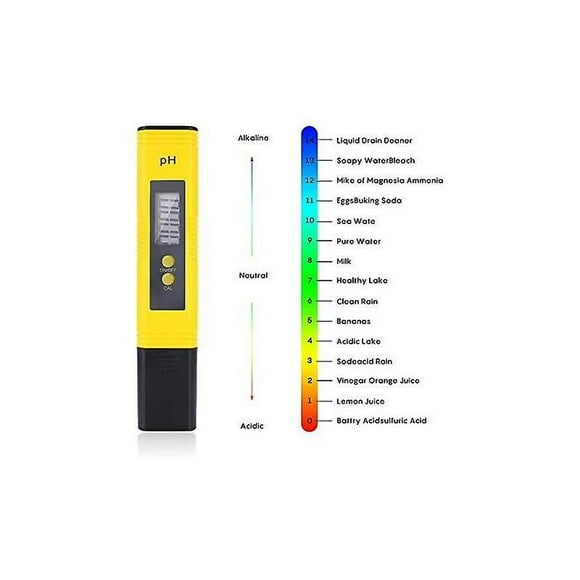 Lishi Portable Digital pH Meter - Accurate pH Tester with 0.01 Resolution - 0-14 pH Measuring Range - ATC for Water, Aquariums, Hydro
