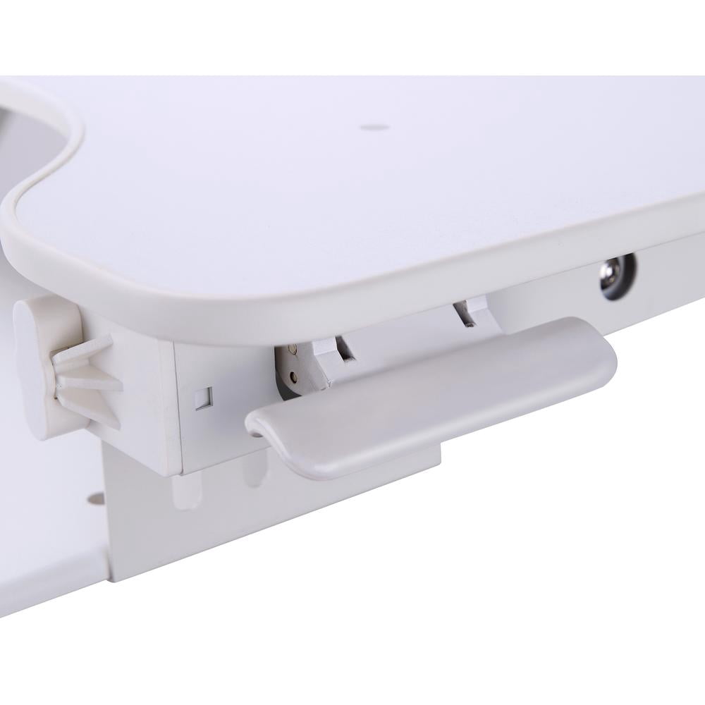 Rocelco Standing Desk Converter 32 Inch Adjustable Height Riser, White