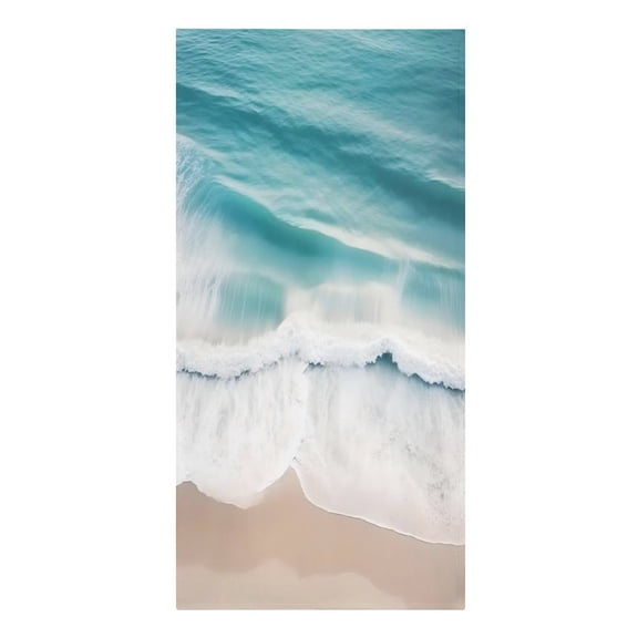RKSupls Waves Beach Ocean Microfiber Beach Towel Absorbent Compact Towels for Swimming Pool Beach Travel Things for Vacation Essentials Adult Gift,61.4×30.3Inch