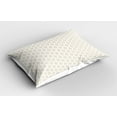 thumbnail image 2 of Ambesonne Orient Pillow Sham 2 Pack, Vintage Curlicue Motifs, 26"x20", Dark Khaki and White, 2 of 3