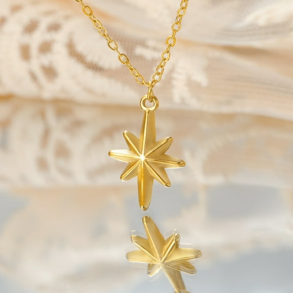 14K Yellow Gold  Metal North Star Pendants For Bracelet Necklace Making Accessories,Golden Silver Color Jewelry Pendants