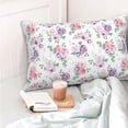 thumbnail image 4 of Pofeuu Rose Flower B Print Polyester Microfiber Plush Pillowcases, Super Soft and Cozy Pillow Case Covers with Envelop Closure（Pillow core not included）-16"x24", 4 of 6