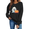 thumbnail image 3 of VKOYWKM Sweatshirts for Women Halloween Spooky Season Graphic Pullover Top Cute Crewneck Sweatshirt Oversized Long Sleeve Fall Sweatshirts, 3 of 6