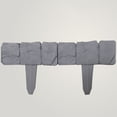 thumbnail image 2 of Lawn Edging Plastic Flexible Stone Look Flower Bed Edging Fence Decorative, 2 of 11