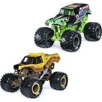 2-Pack Monster Jam 1:24 Die-cast Vehicles (Grave Digger & Earth Shaker)