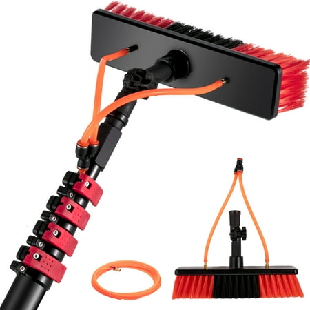 VEVOR Water Fed Pole Kit  20ft Length Water Fed Brush  6m Water Fed Cleaning System  Aluminum Outdoor Window Cleaner w/ 17ft Hose  Cleaning and Washing Tool for Window Glass  Solar Panel