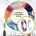 thumbnail image 3 of Designart "Celestial Dreamscape: Blue & Purple" Paisley Round Mirror Wall Decor Glam - Large Purple Round Bathroom Mirror - Round Mirror - 23" x 23", 3 of 6