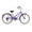 Purple, variant on Wonder Wheels 26 In. Beach Cruiser Shimano Tx-35 7 Speed Bicycle, Bike, V-Brake Stainless Steel Spokes One Piece Crank Alloy Pink Rims 36 H With Fender - Pink