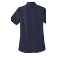 thumbnail image 2 of Mafoose Women's Short Sleeve Value Lightweight Poplin Shirt Navy S, 2 of 3