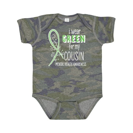 

Inktastic I Wear Green for My Cousin- Mental Health Awareness Gift Baby Boy or Baby Girl Bodysuit