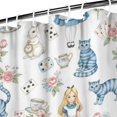 thumbnail image 3 of Princess Pattern Shower Curtain 84"x72" ,Bathroom Decorative Shower Curtains Set with 12 Hooks,Modern Waterproof Washable Shower Curtain, 3 of 6