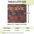 thumbnail image 2 of Boho Multicolor Ethnic Pattern with Geometric Shapes Square Fitted Tablecloth with Elastic Edge,Square Table Cover,Washable Elastic Table Cover for Home Kitchen Party Decor 34"x34", 2 of 6