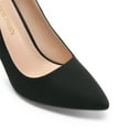 thumbnail image 4 of BURUDANI Women's Closed Toe High Heels Dress Pointed Toe Wedding Pump Shoes Wide, 4 of 6