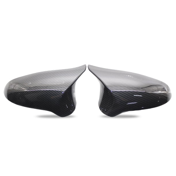 Tapa del espejo de la puerta con forma de cuerno Espejos retrovisores laterales resistentes a los golpes Cubierta de los accesorios del vehículo Reemplazo para F80 M3 F82 M4 Fibra de carbono Eigraketly VI001696-02B