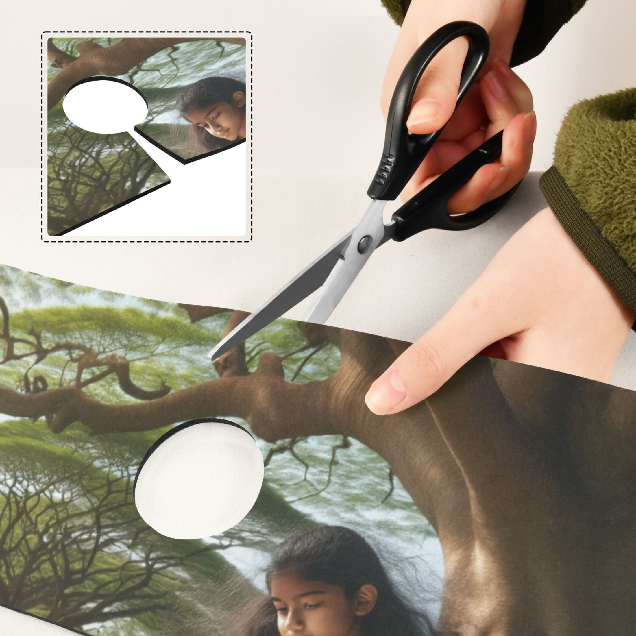 Girl under The Tree Sink Splash Guard Faucet 30x5.4in Drying Mat Drying Mat Absorbent Pad for Bathroom Kitchen 2PCS