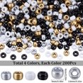 thumbnail image 2 of 800Pcs 4 Colors Plastic Beads Sets Barrel Mixed Color 9x6mm Hole: 3.8mm 200ocs/color, 2 of 6