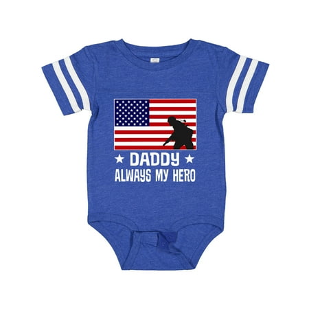 

Inktastic Military Soldier Daddy Always My Hero Gift Baby Boy or Baby Girl Bodysuit